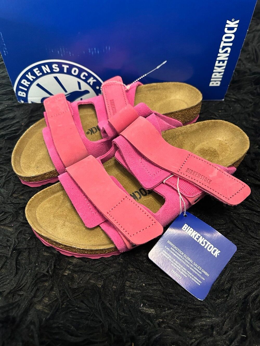 BIRKENSTOCK Uji pink leather gladiator sandals slippers shoes women's eur 38 new